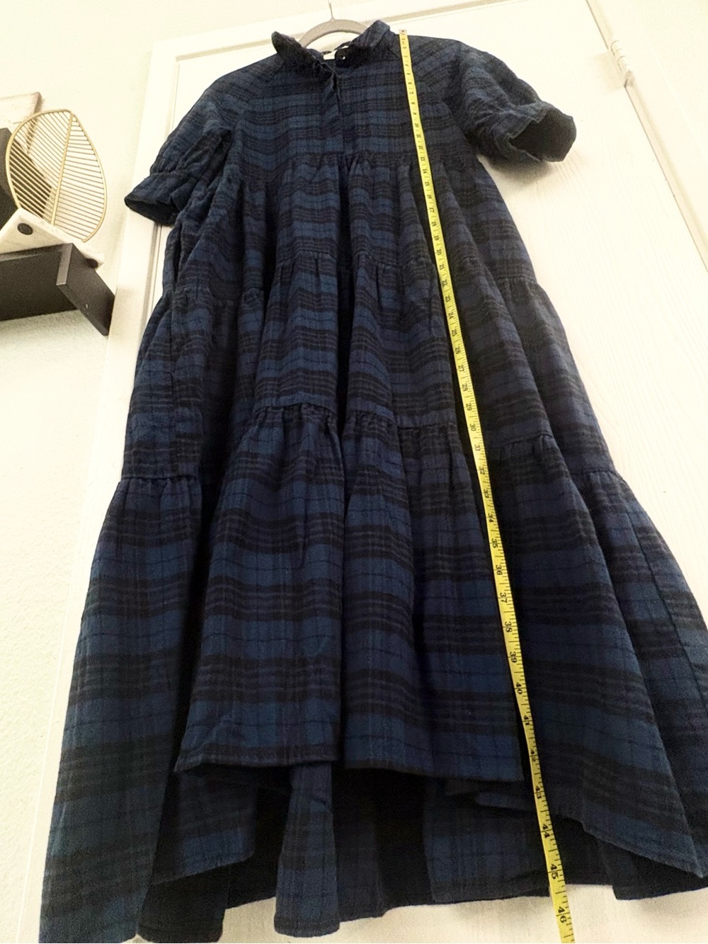 NATURAL LIFE Rebecca Tiered Cotton Blend Flannel Women’s Midi Dress Size M - Picture 10 of 12